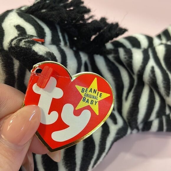 1995 Ziggy The Zebra Wide Stripes 4th Generation NWT PVC Pellets 9” long #4063 - Picture 8 of 11